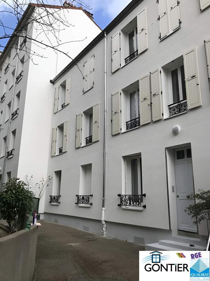 Chantier isolation thermique extérieure Santeny